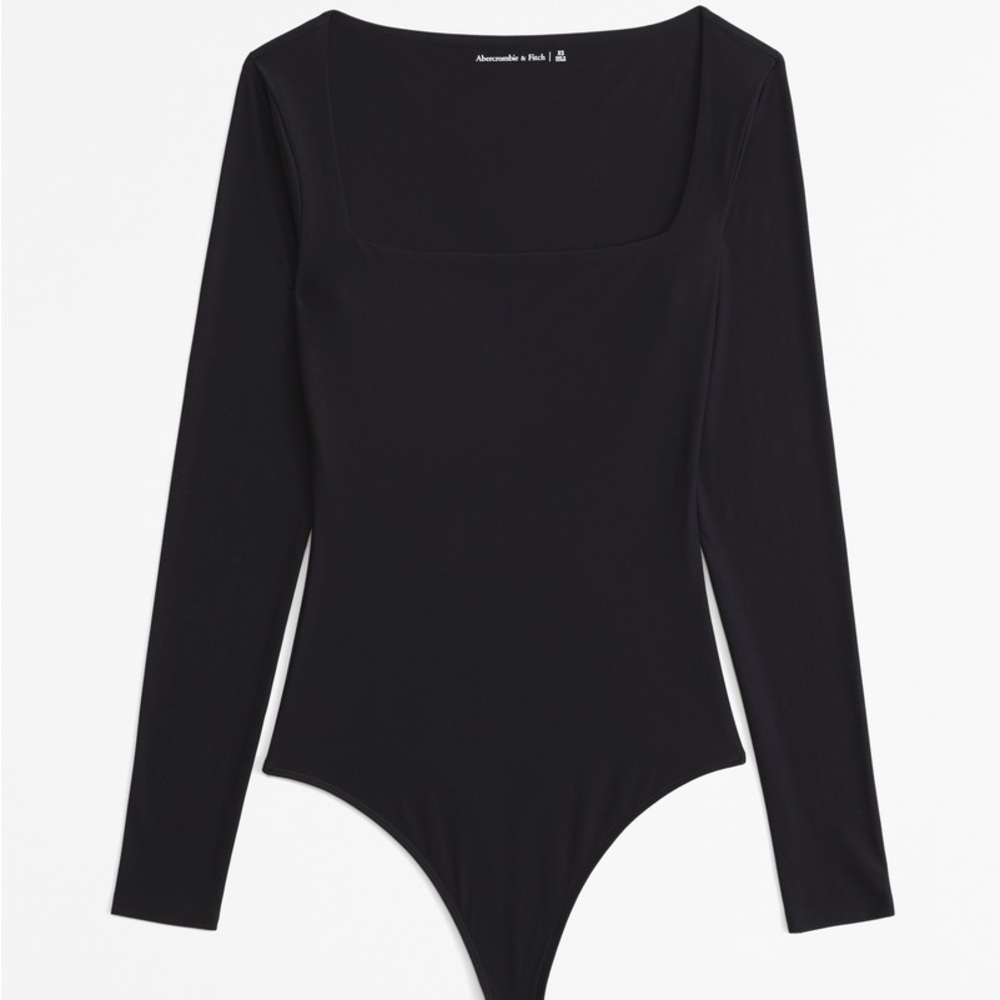 Abercrombie and Fitch soft matte seamless long-sleeve squareneck bodysuit